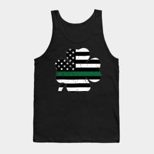 St Patricks Vintage Shamrock USA Flag T-Shirt Tank Top